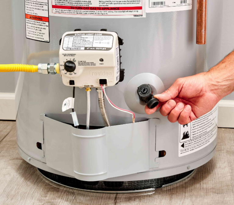 a tank type gas water heater