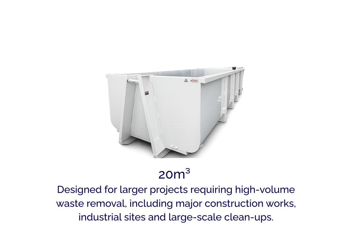 10m Skip Our 10m bins are ideal for smaller construction projects site clean ups landscaping works and general waste removal. 3