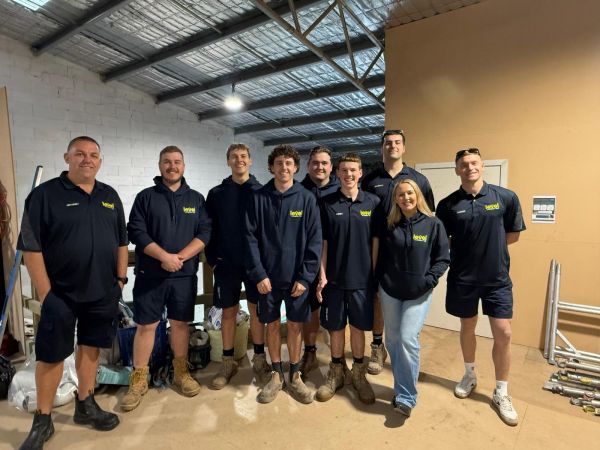 Level Plumbing and Gas Newcastle Central team wearing their new Level uniforms.