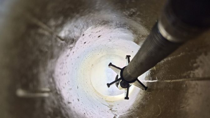 cctv camera in drain