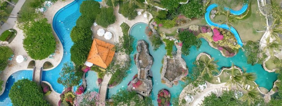GHBALI Main Pool and River Pool Bird View