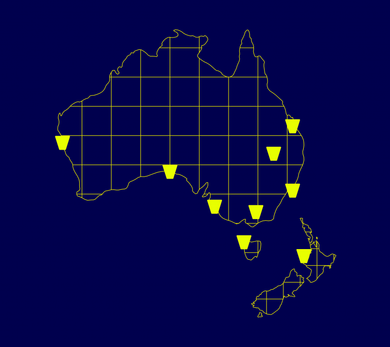 Map of Level plumbing and electrical Member businesses located across Australia