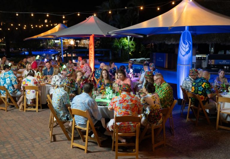 Level Members networking during the welcome night event at the Next Level Conference Hamilton Island 2025