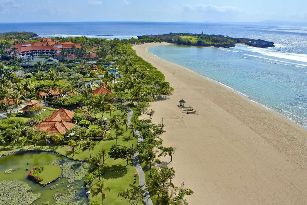 Coastline and beachfront at the Grand Hyatt resort in Nusa Dua Bali where the Next Level Conference takes place