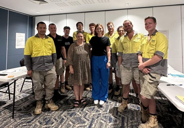 The Level Electrical Geebung team, partnered with Unite Electrical Services, standing together in Brisbane.